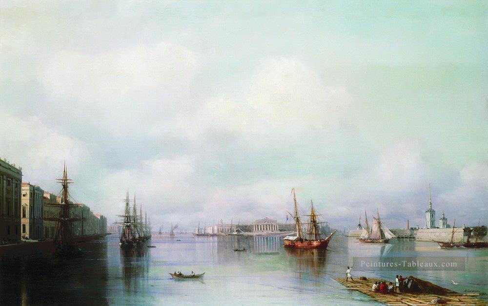 vue de peterburg 1888 Romantique Ivan Aivazovsky russe Peintures à l'huile
